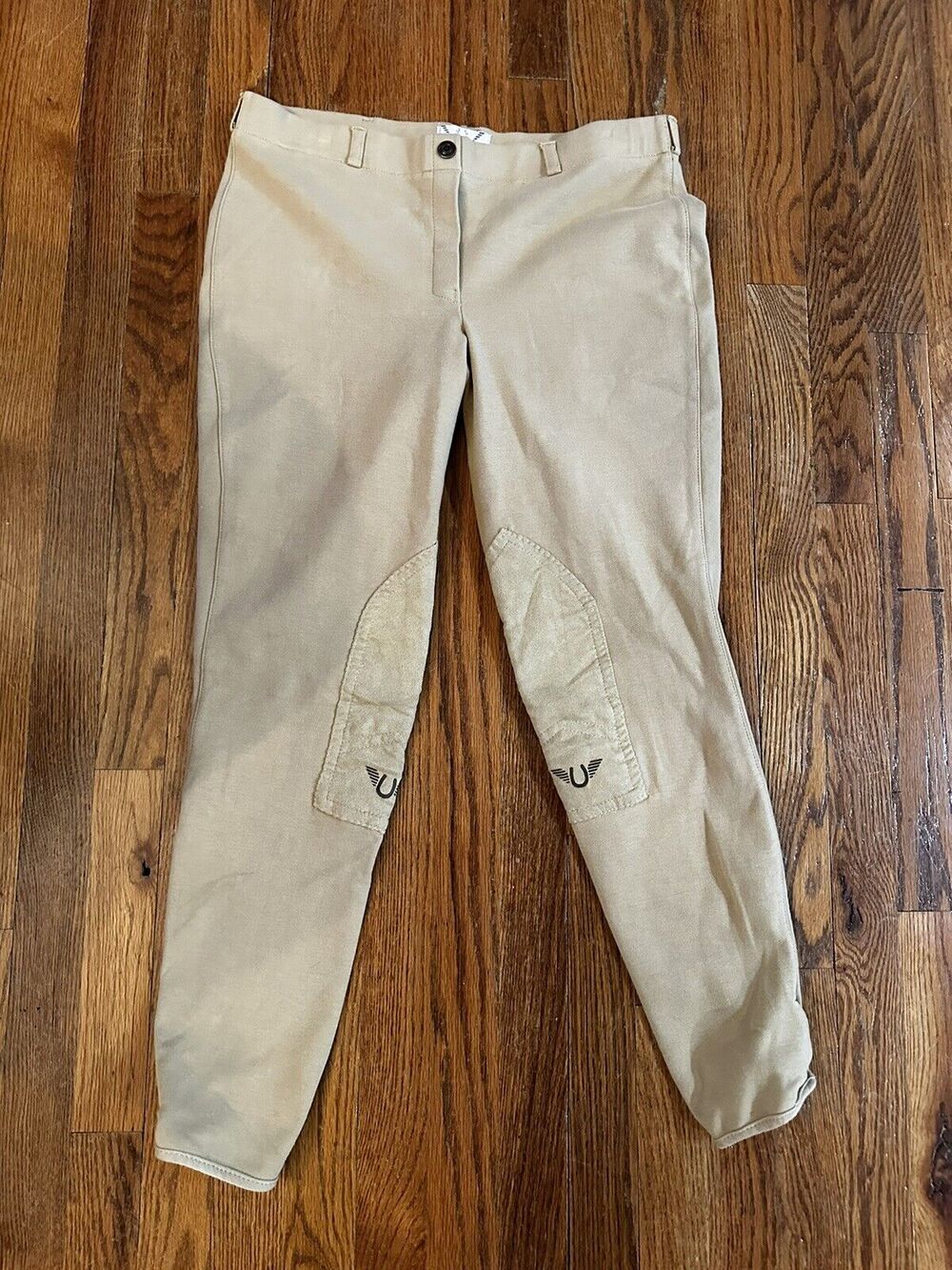 TuffRider Low Rise Pull On Horse Breeches Riding Pants Womens Size 34 Stretch